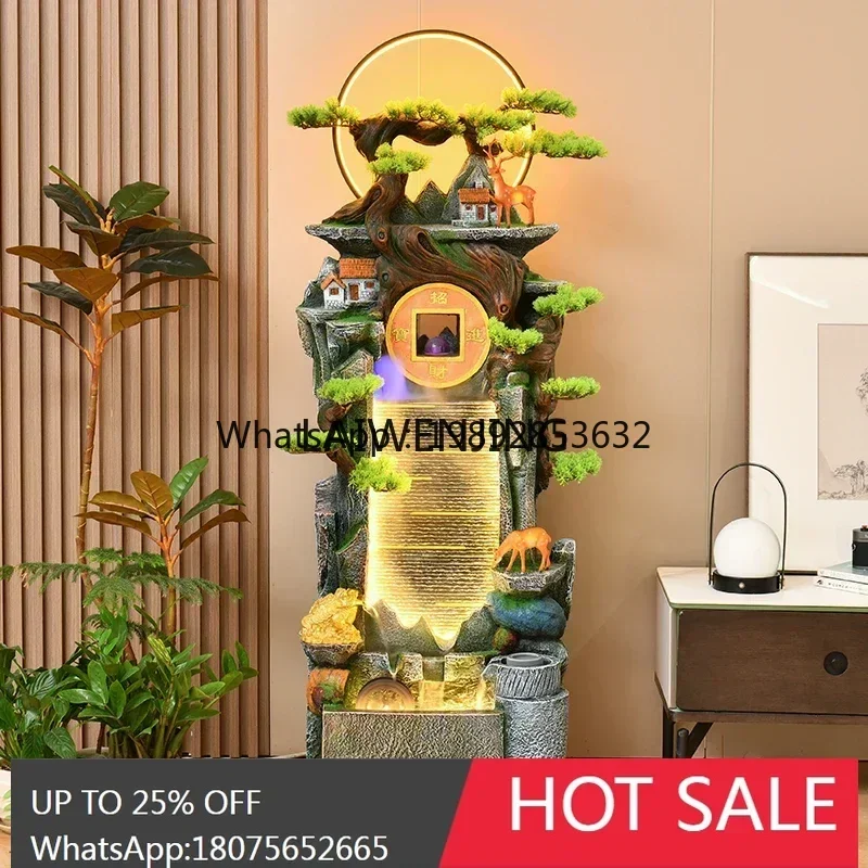 B1 Living room rockery flowing water fountain ornament office humidification lucky ecological partition water feature decoration