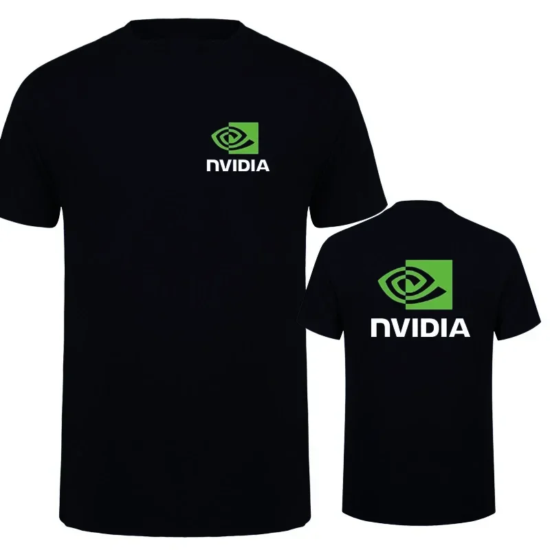

CPU Nvidia T Shirt Fashion Men Summer Short Sleeve Cotton Nvidia Logo Mans Tshirts DS-098
