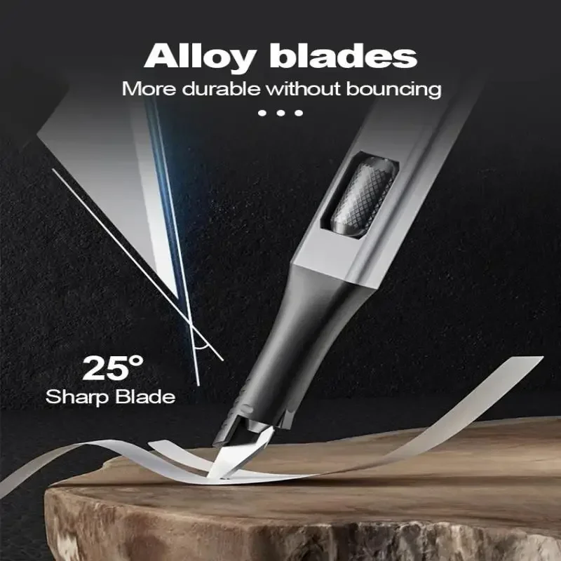 Pen-Shaped Diy Aluminum Handle Carving Knife Non-Slip Carver With Replaceable Blade Portable Multi-Functional Pen Carving Knife