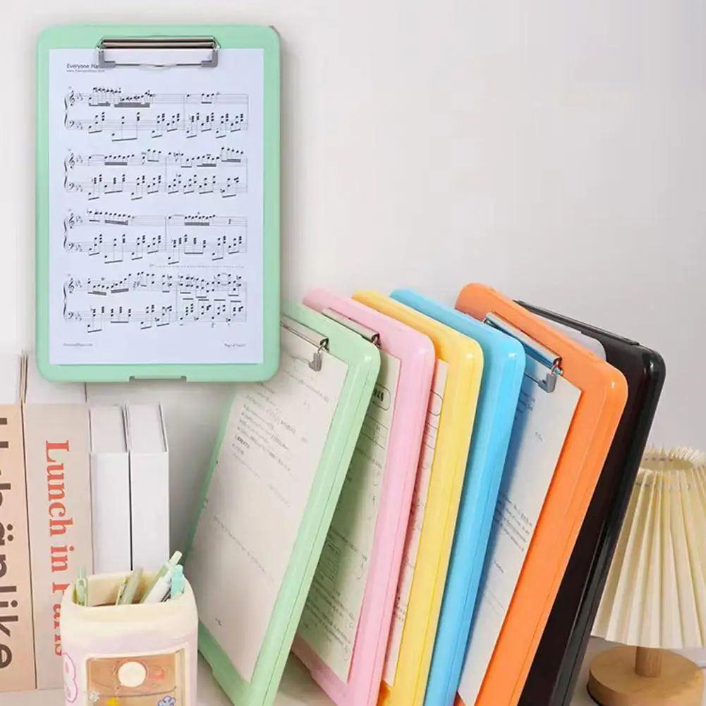 Carpeta de archivos plana con clip para documentos, papel de prueba 2 en 1, organizador de documentos A4 con pegatinas, carpeta de archivos impermeable para la escuela