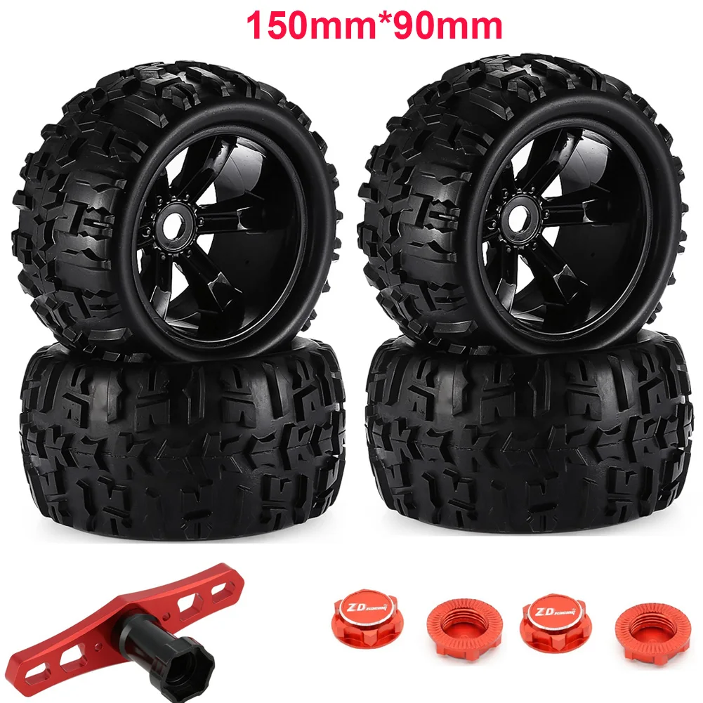 4 Stks/pak 1/8 Schaal 17Mm Hex Rc Truck Banden En Wielen Set Gelijmd Voor Traxxas Maxx Tmaxx E-Revo Revo 3.3, Jlb Cheetah Monster