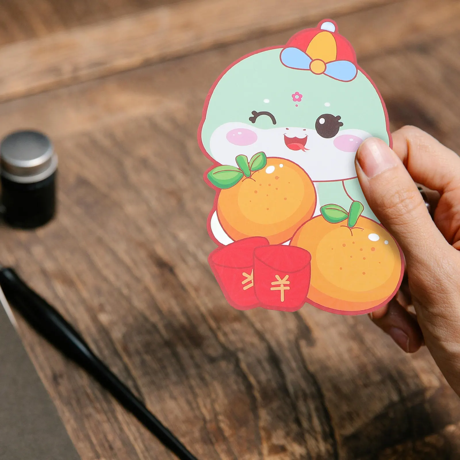 

30Pcs 3D Cartoon Red Envelopes Year of The Snake 2025 Large Capacity for Lunar New Year Red Packet for Happiness and