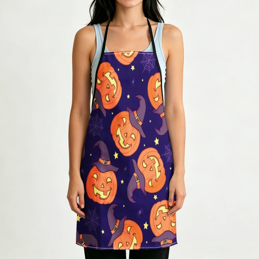 Kitchen Witch Baking - Leuke Halloween-stijl schort met pompoen- en