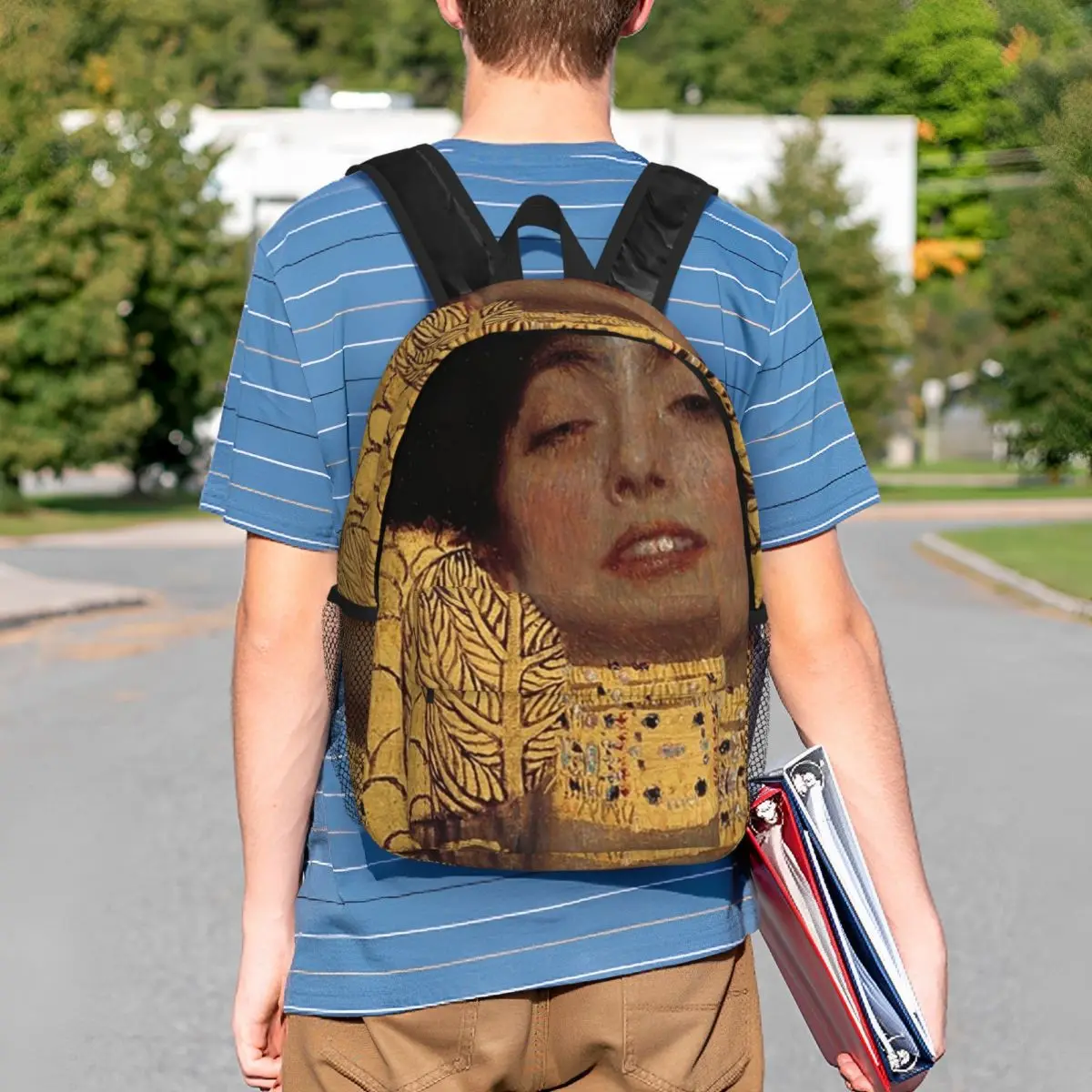 Gustav Klimt Art Austrian Artist Backpack Student BookBag Kids School Bag Laptop Shoulder Bags for Men Women