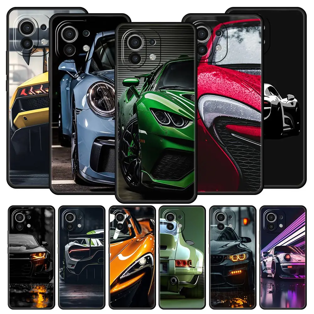 Phone Case For Xiaomi Mi 15 14 13 12 11 Lite 14T 13T 12T 11T Pro Poco X6 X5 M3 X3 Pro F5 F4 Cover Super Car Sport