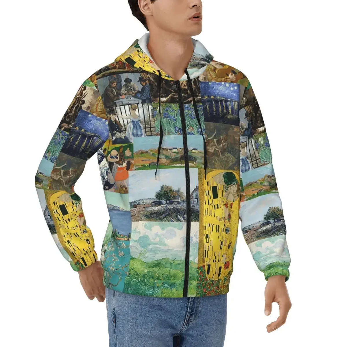 

Винсент Ван Гог картины художественный коллаж толстовки на молнии пуловер в стиле Харадзюку осень зима мужчины женщины толстовка топы с длинными рукавами