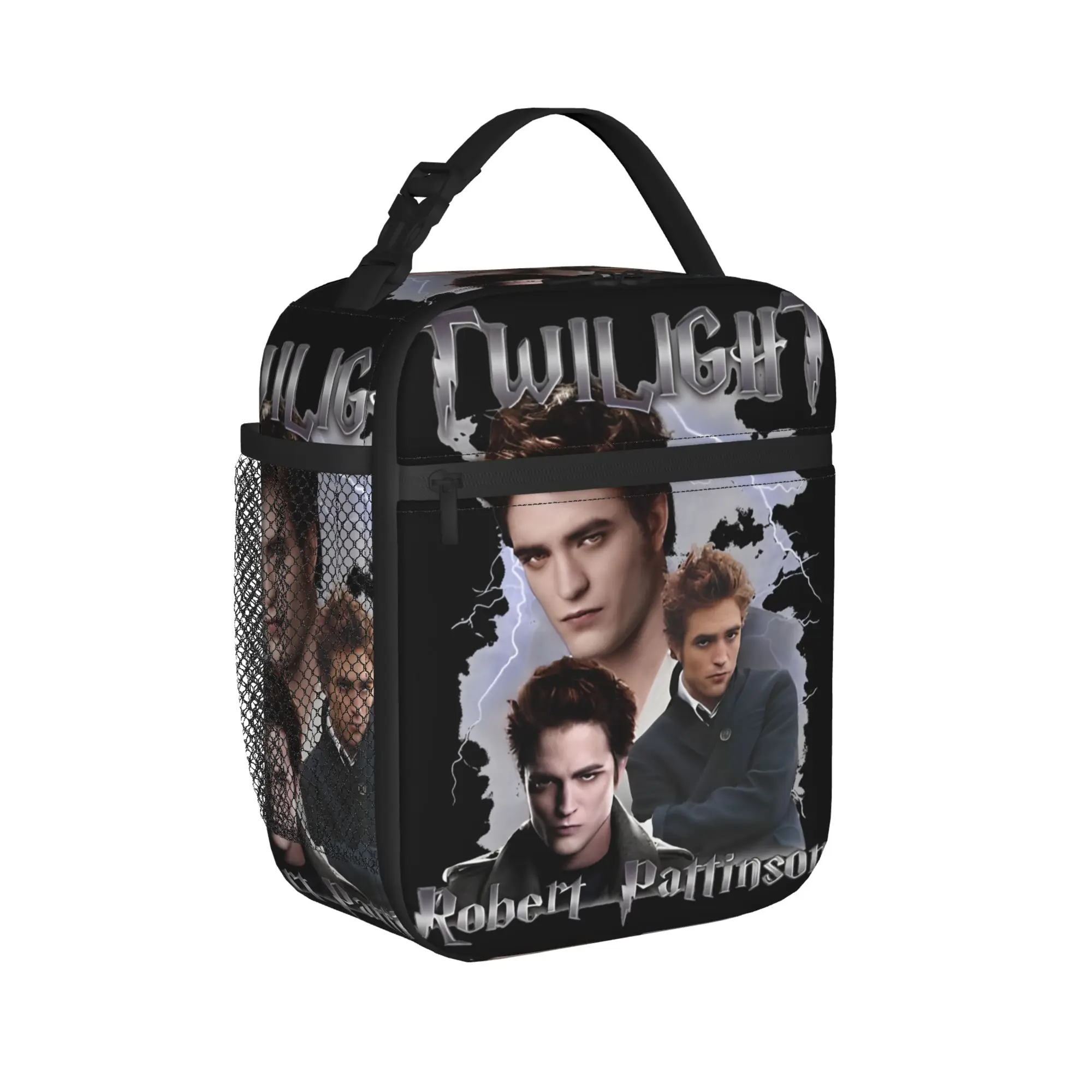 Vintage Edward Insulated Lunch Bag Cooler Bag Reusable,Meal Container The Twilight Saga Portable Tote Lunch Box Food Bag Work