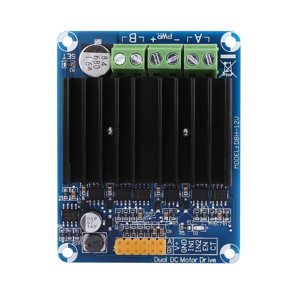 Control Board DBH-12V Driver Module 0A-30A Dual channel Motor Controller H bridge DC5-12V Speed Regulator Motor Control