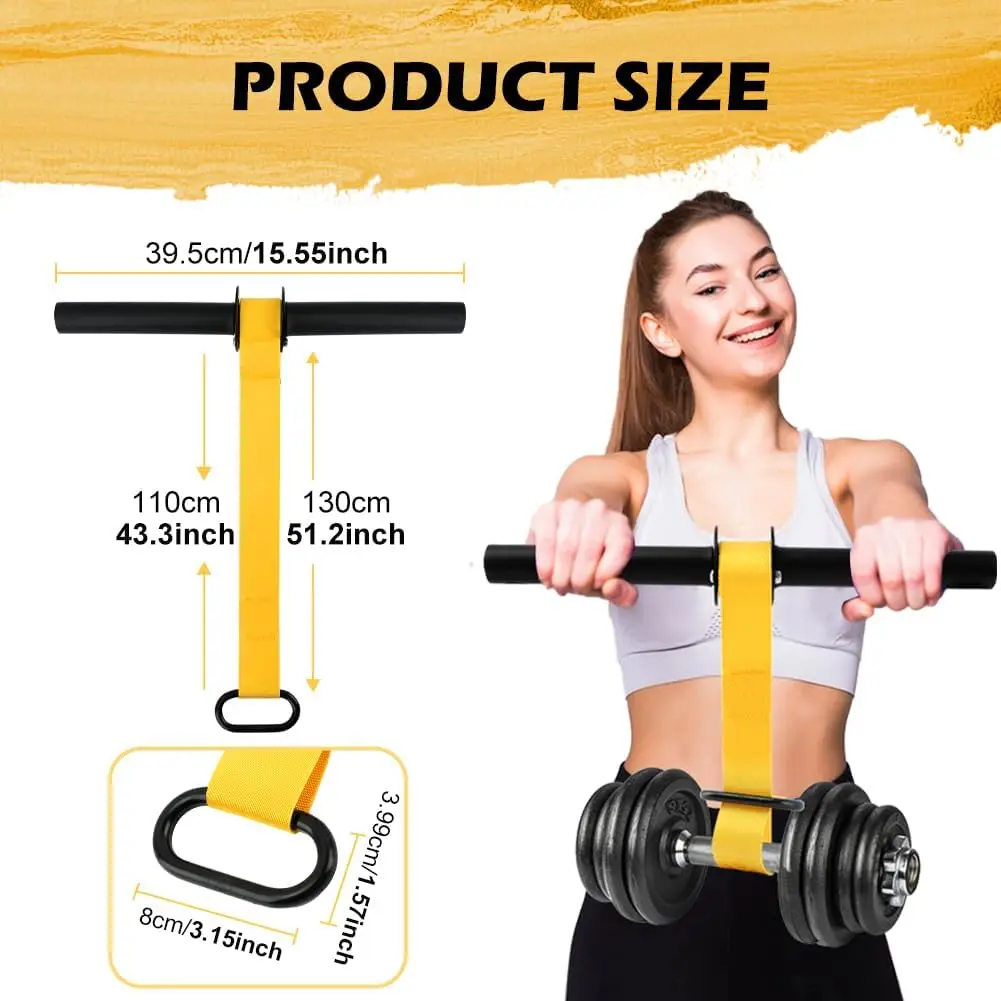 Forearm Strengthener and Wrist Roller Anti-Slip Handles Forearm Strengthener with 43.3 In Or 51.2 In Ultra-Strong Nylon Strap Wr