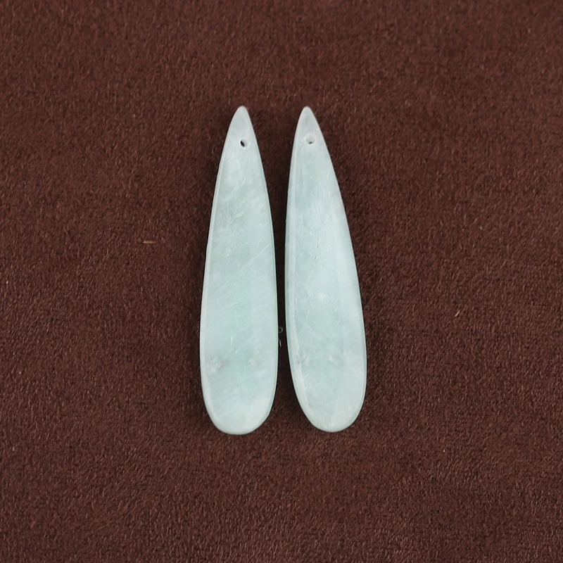 

Ювелирные изделия ручной работы, серьги-капли с амазонитом, серьги из натурального камня, аксессуары для женщин, 39x9x4 мм, 4 г