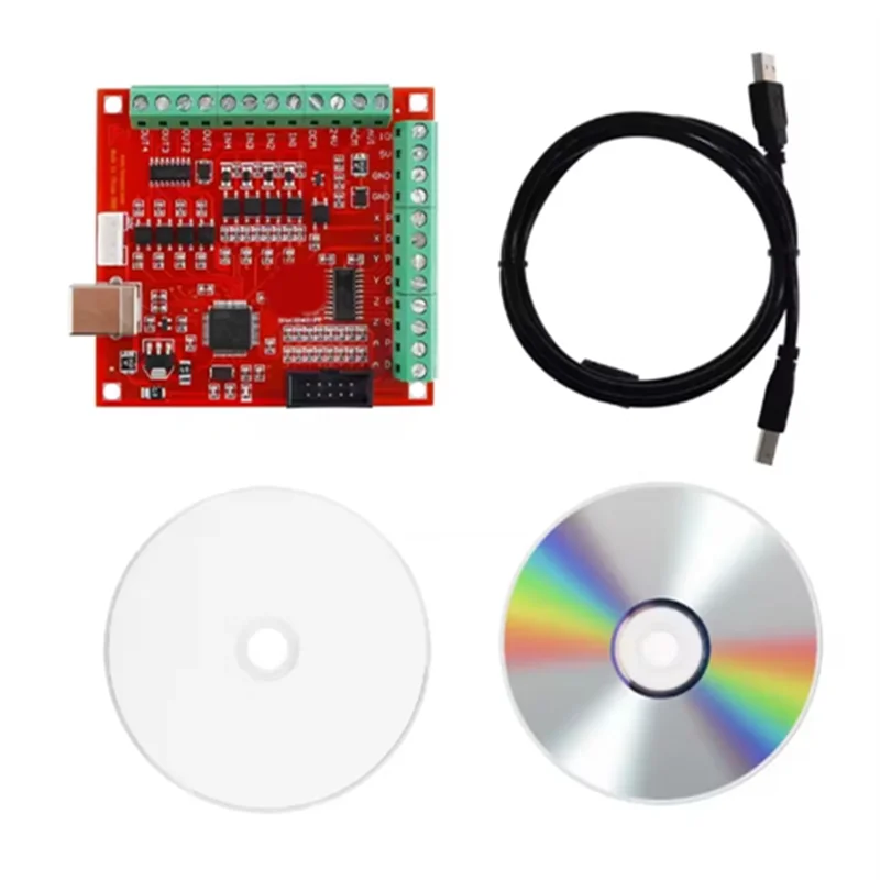 A13E-For MACH3 4-AXIS Controller Card Support Breakout Board Moudle Module USB Stepper And Servo Motor 100Khz With USB Cable And