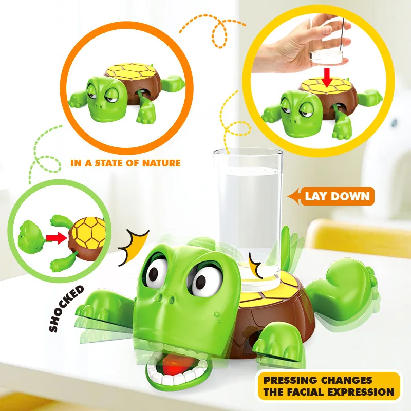 Funny Turtle Coaster Shocked Face Changing Cup Holder Novelty Desk Decor Gag Gift for Adults Teens 14+ Home Office Accessory