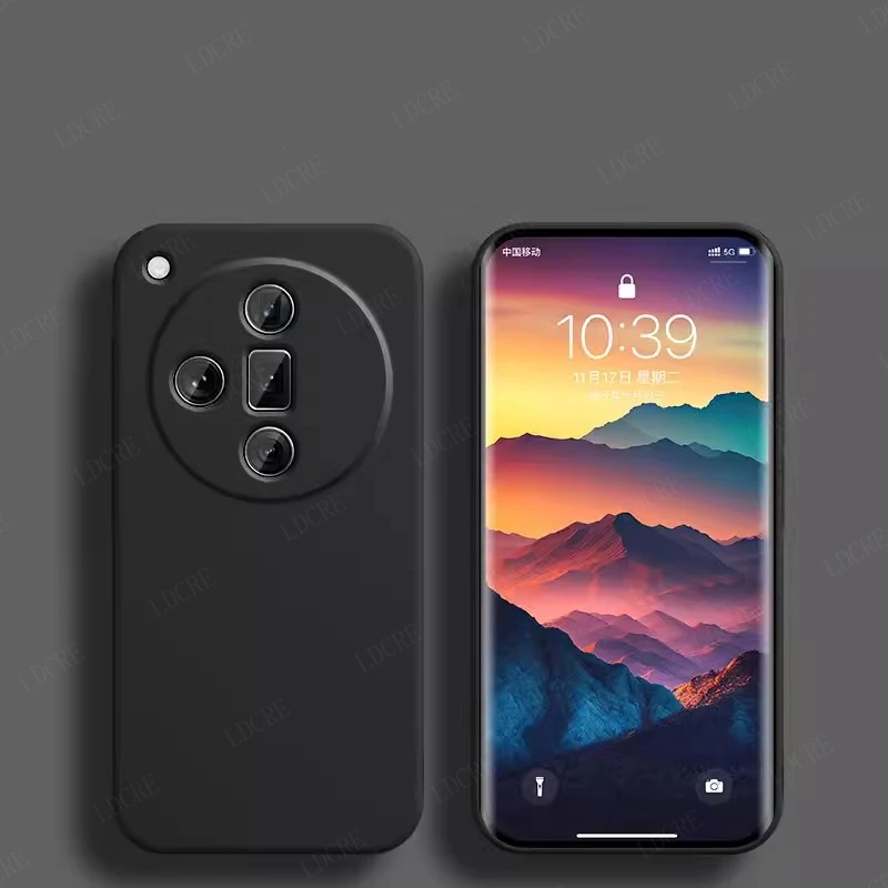 For OPPO Find X7 Case Cover For Find X7 Ultra Capa Liquid Silicone Phone Back Shockproof TPU Soft Cover For OPPO Find X7 Fundas
