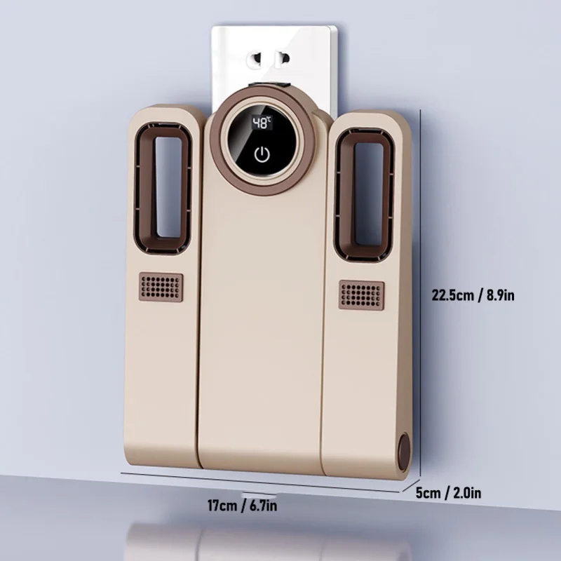 130W Electric Shoe Dryer Wall Mounted Foldable Boot Dryer 1H 2H 3H Timer 48C Constant Temperature Adjustable Angle US Plug