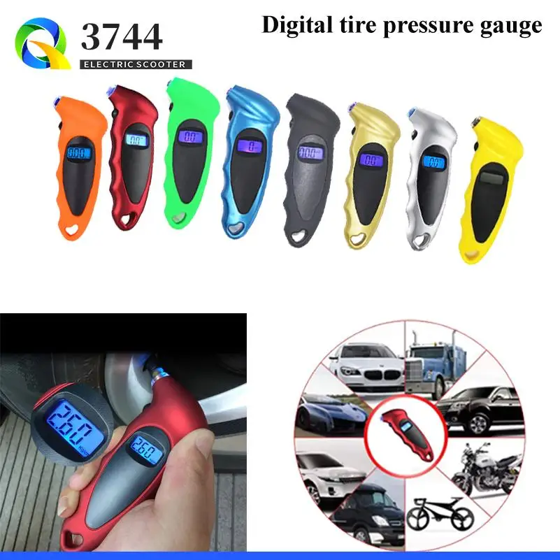 

Digital Car Tire Tyre Air Pressure Gauge Meter LCD Display Manometer Barometers Tester for Car Truck Motorcycle