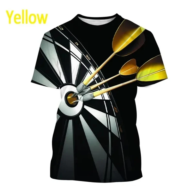 

Bar Nightclub Darts 3D Print Men's And Women's Fun Casual Street Hip-Hop Sports Comfortable Round Neck Short Sleeve T-shirt Tops