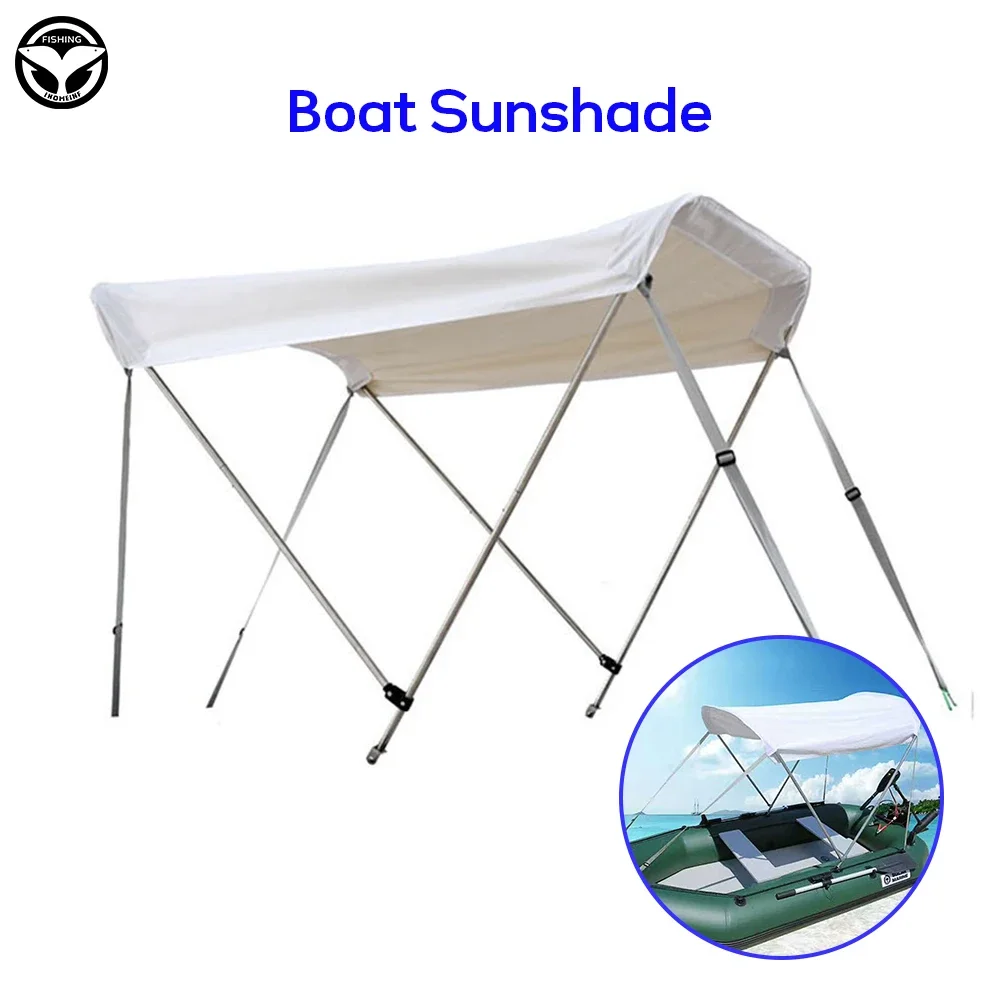 Thicked Waterproof Anti Hacking Adjustable Boat Sunshade for Inflatable Fishing Boat Assault Boat UV Resistant Textile Fabric