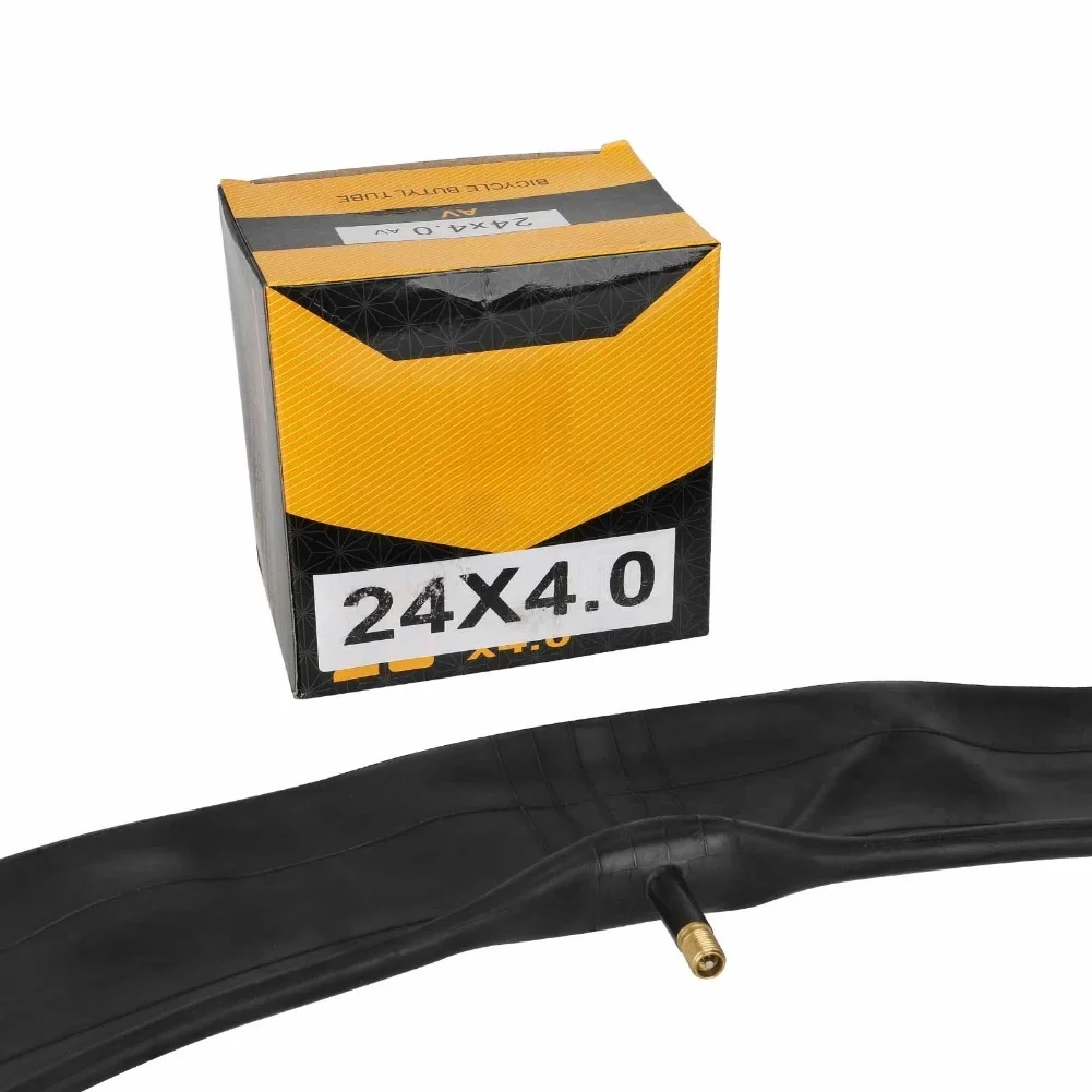 

24x4 Inner Tube for E-Bikes with 32mm AV32 Valve - Heavy Duty Butyl Rubber Designed to Minimize Air Loss and Extend Tire Life