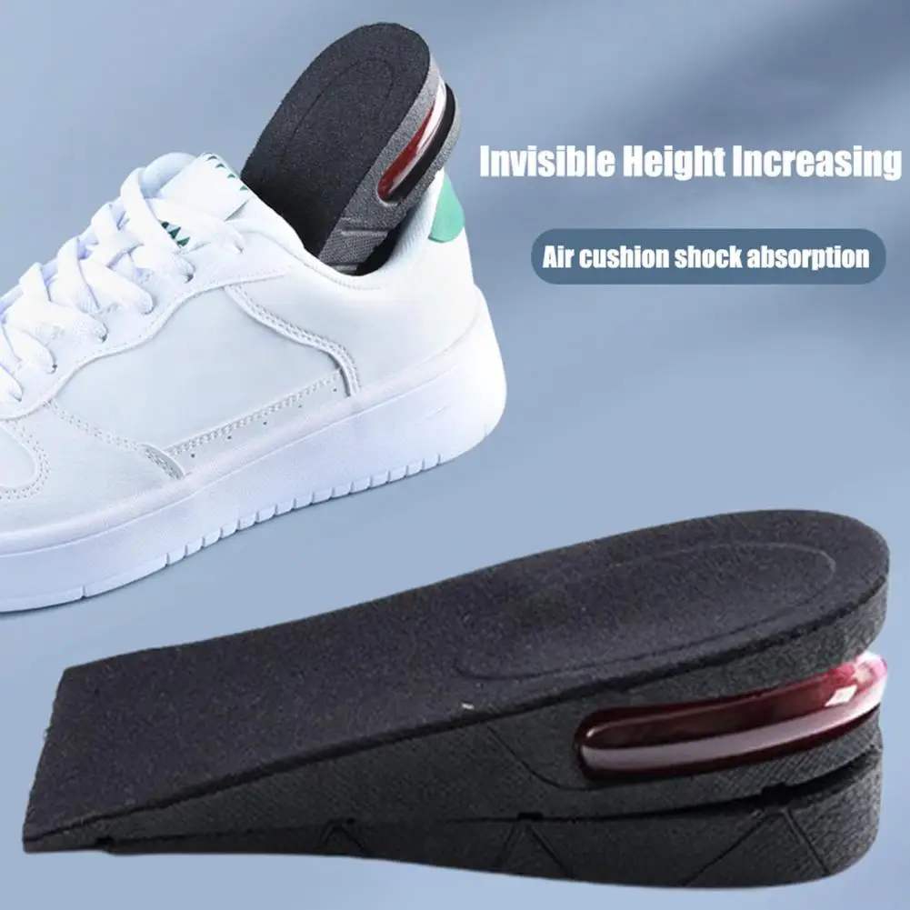 1 Pair Air Cushion Elevator Shoe Insole Lifts Inserts Invisible Air Cushion Women's Men's Multi-Layer Booster Pads