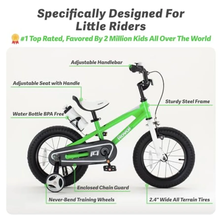 Vélo Freestyle Classic EZ Balance pédale commutable vélo 12 14 16 18 pouces 3-10 ans enfant en bas âge à grand cadre en aluminium mat noir