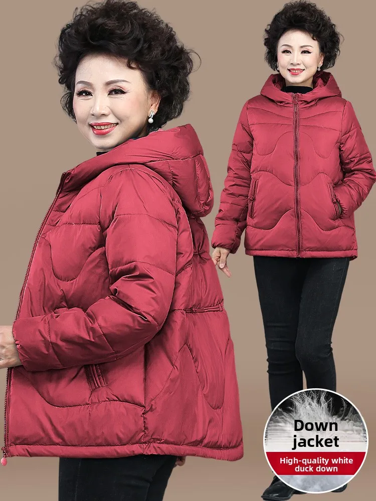 

Faionable ort down Jaet for Young Mothers Women Middle-Aged And ly Autumn Winter Cotton Coat Sli And Warm