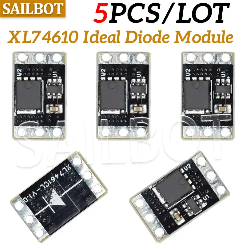 5PCS XL74610 Ideal Diode Module Replaces LM74610 Analog Ideal Diode Rectifier Simulate Rectifier 1.5-36V 0mA 15A/30A