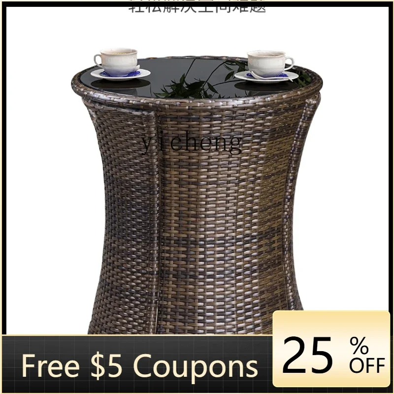 

ZZXL balcony table and chair combination creative leisure small apartment one table two chairs coffee table