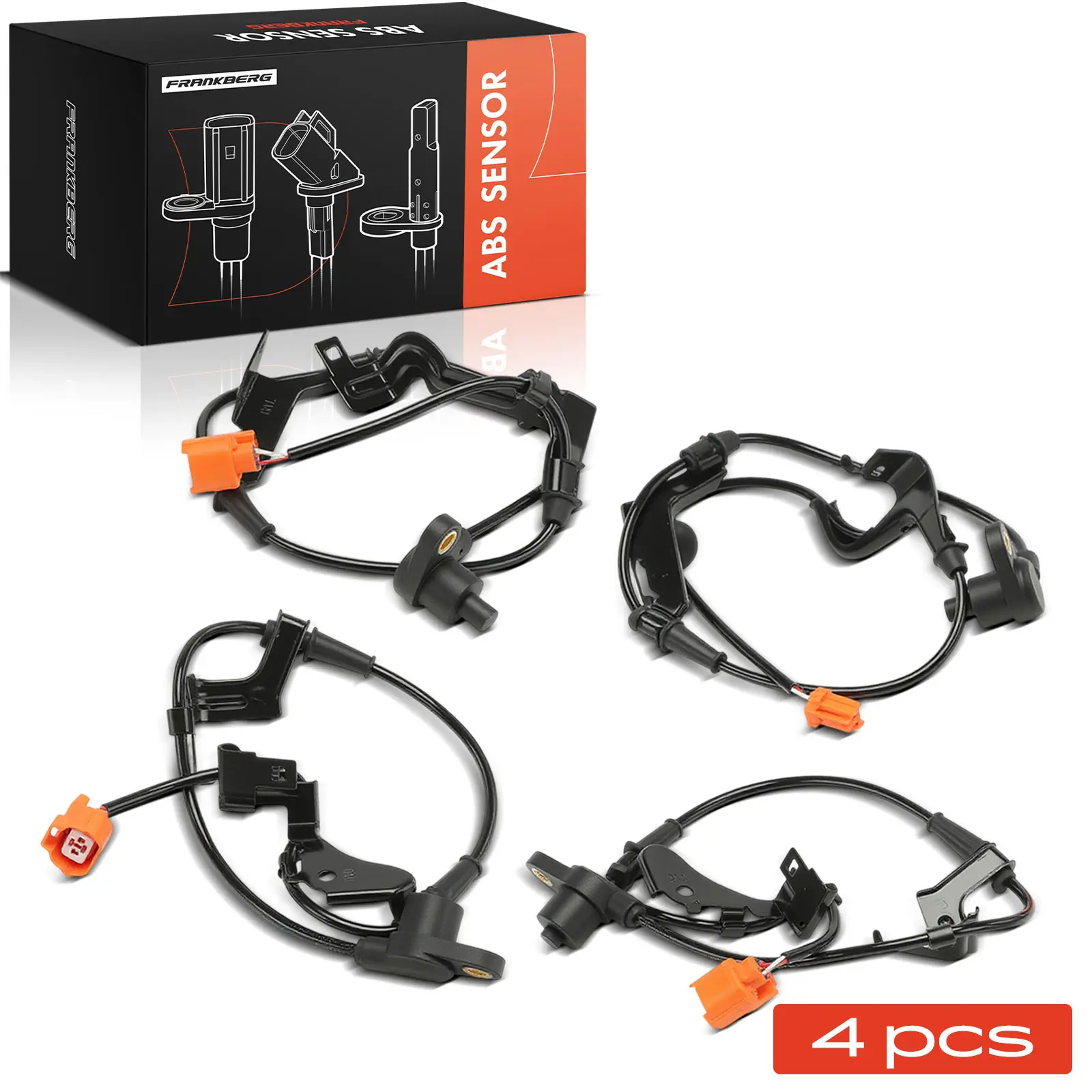 Frankberg 4x ABS vooras en achteras voor Honda Civic VII Coupé EM2 1.7L 2001-2002 5S7495 57470 S5D013 57455 S5A013 5S7602