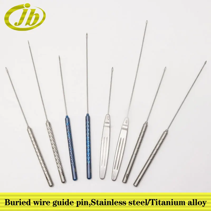 Buried wire guide pin stainless steel round handles cosmetic plastic surgery instruments puncture guide needle