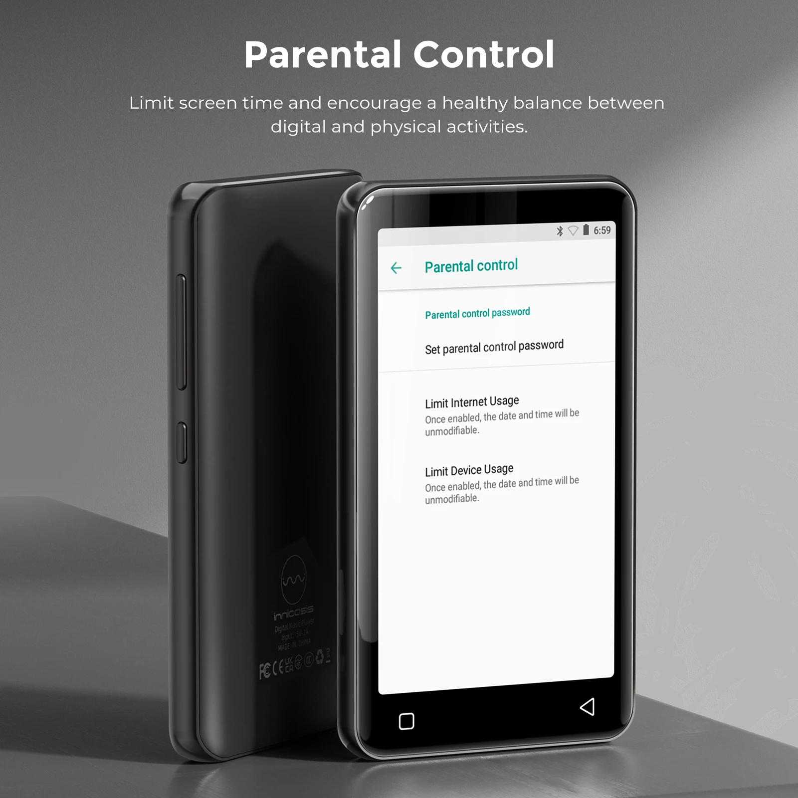 مشغل MP4/MP3 محمول ومكبرات صوت بلوتوث وواي فاي، مشغل صوت رقمي يدعم سبوتيفي، ديزر، راديو السيارة، حتى 1 تيرابايت #6