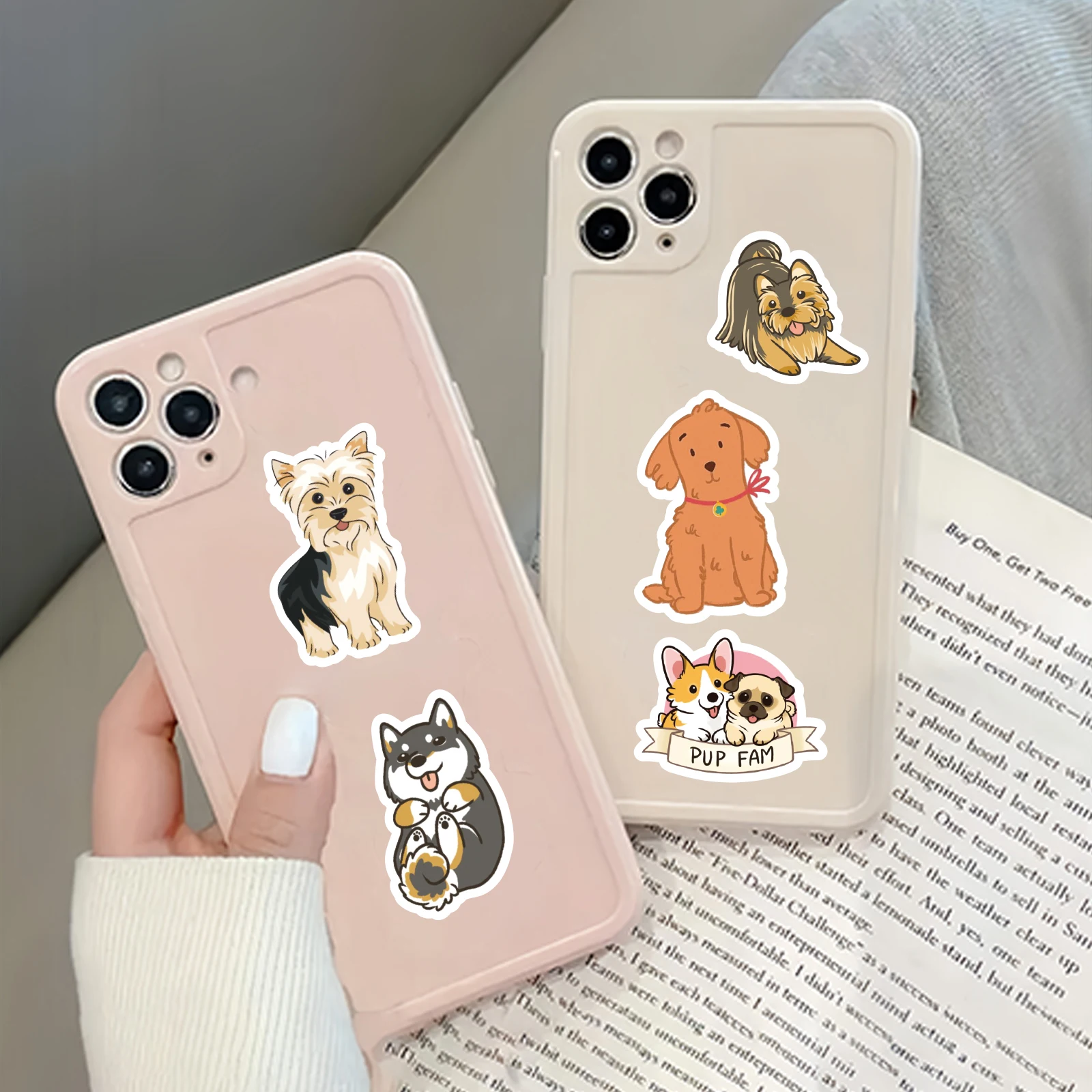 30pcs Husky, Corgi, Samoyed Cartoon Dog Theme Stickers Decorated Notebook Phone Case Diary Classic toy Stationery DIY Decal