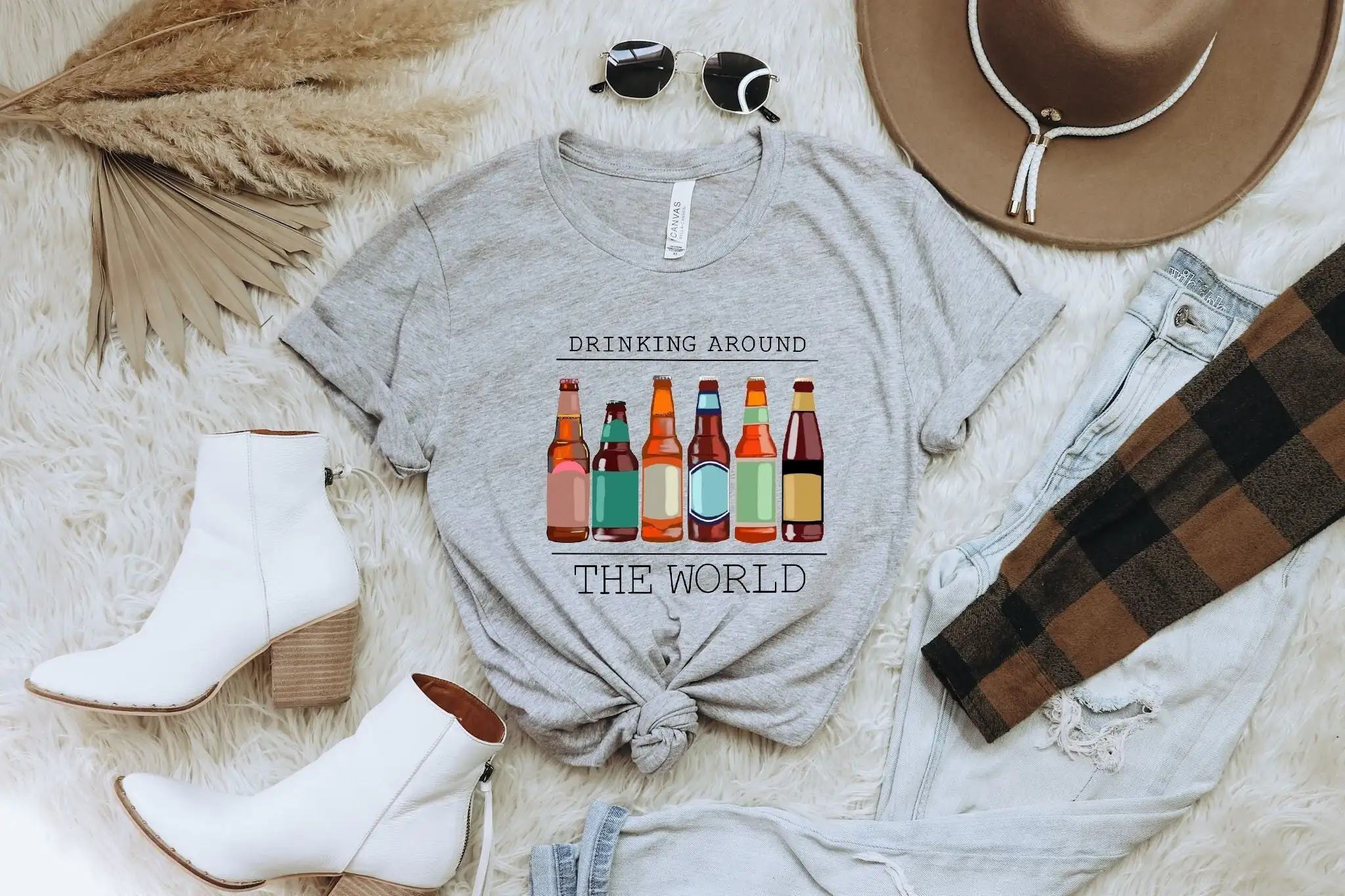 Vacation Family T Shirt Drinking Around The World Matching Traveler