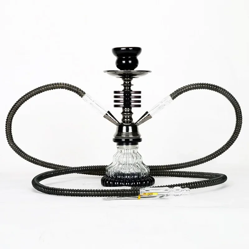 Arabian hookah acrylic small 2 pipe with PVC pipe acrylic cigarette holder