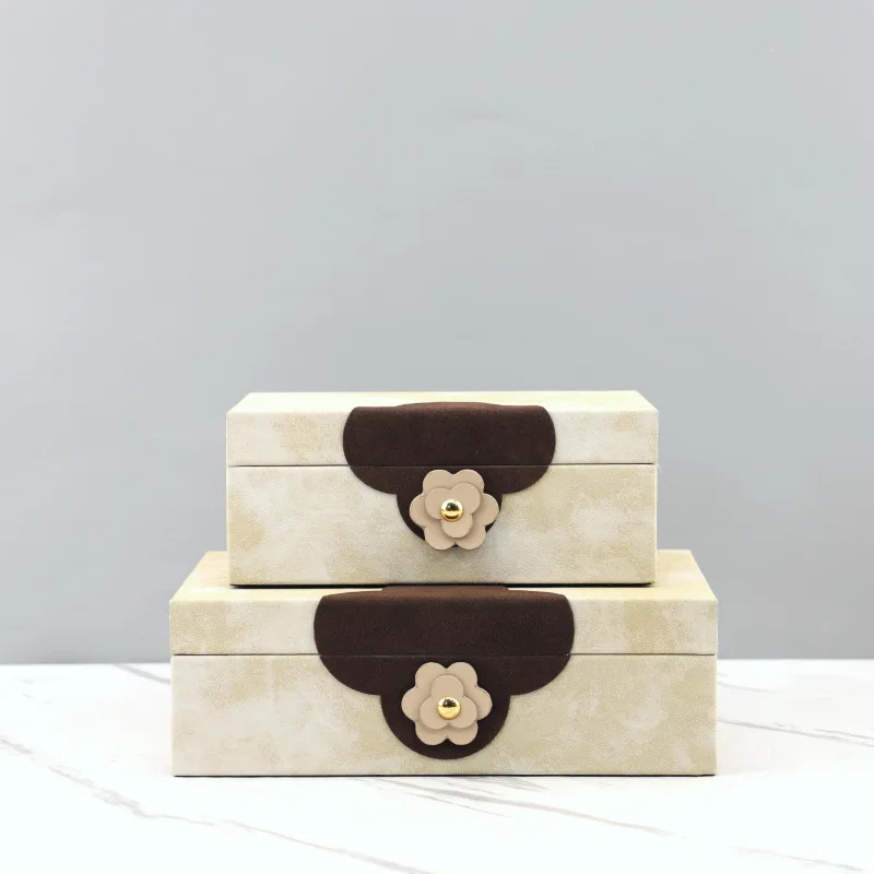 

Modern Jewelry Storage Box Bracelet Earrings Organizer Case Desktop Trinket Display Boxes Household Jewellery Decoration Cases