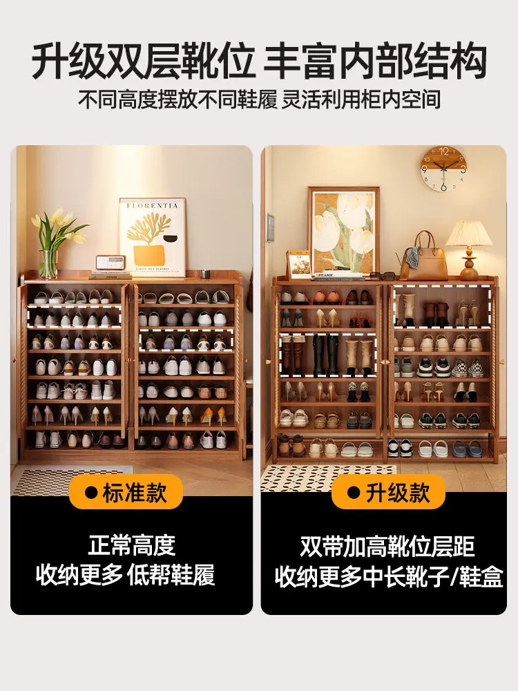 Shoe rack household entrance multi-layer indoor entrance door dustproof and breathable Nanzhu shoe cabinet corridor simple