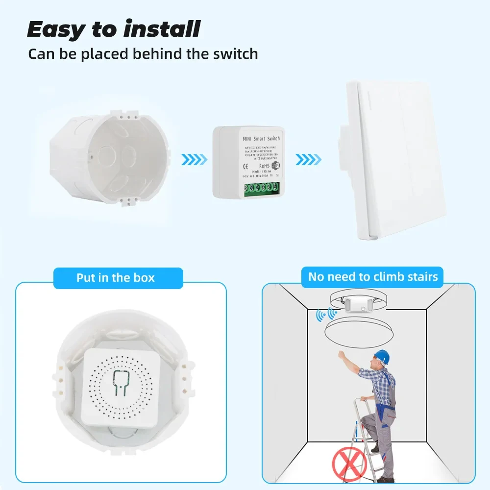 Zigbee 16A 1CH/2CH Smart Switch Breaker Mini Smart Home Relais Automatisierungsmodul Kompatibel mit Tuya Hub Smart Life Alexa Google Home – Detail 12