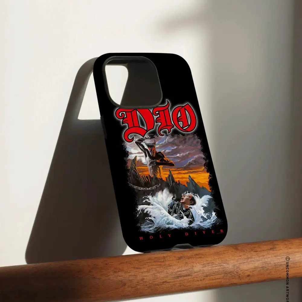 حافظة هاتف Holy Diver D-Dio-S لهاتف آيفون 17 16 15 14 13 12 Pro Max Plus لامعة عالية الدقة بطبقة مزدوجة غلاف صلب سائل