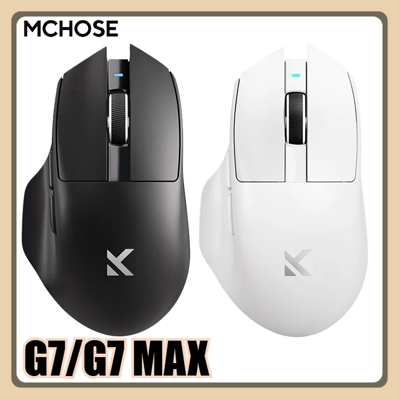 

MCHOSE G7/G7 Max Gaming Mouse PAW3311 Game Sensor 59g Lightweight BT 2.4G Low Latency Wireless Customized Long Life Microswitch