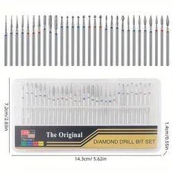 30 Pcs/Box Manicure Grinding Head Set Diamond Nail Drill Bit Rotary Electric Milling Cutters For Pedicure Manicure Files Cuticle