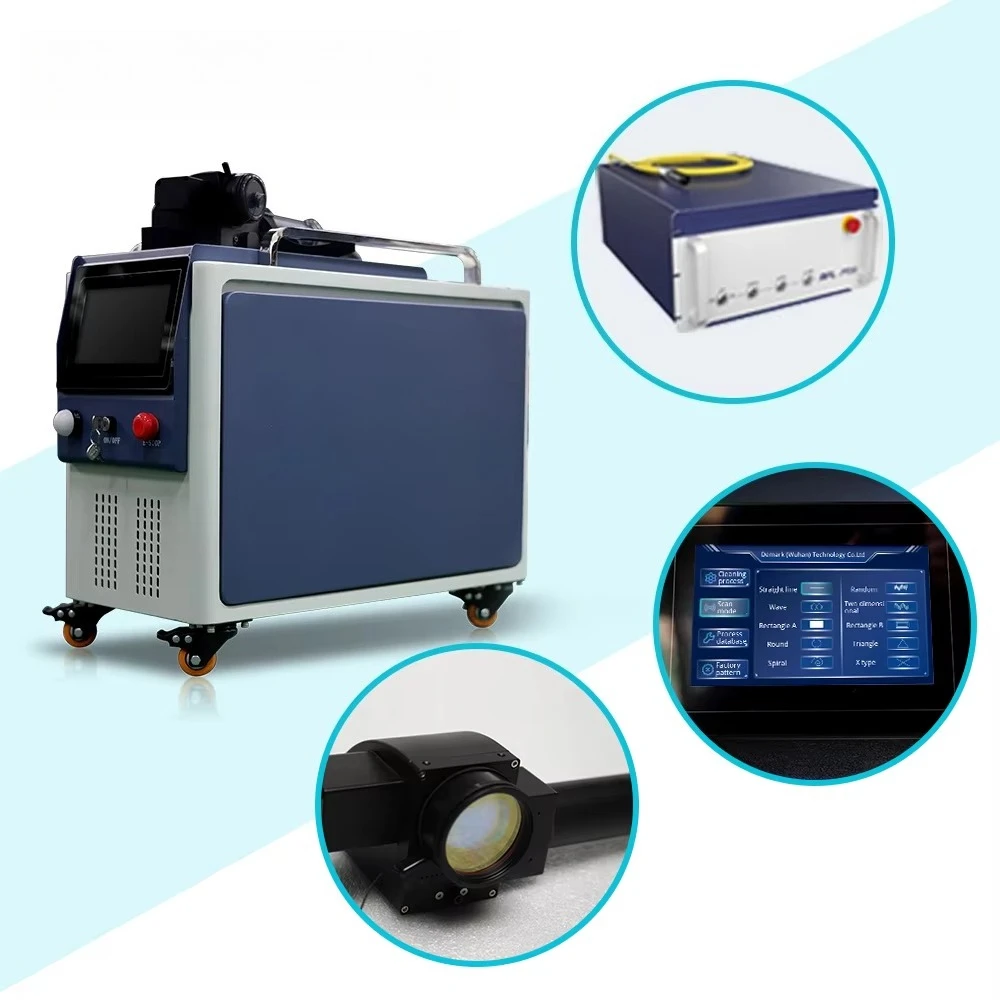 DMK Aircold 300W 500W Pulse Fiber Cleaning Machine for Car Paint Removal