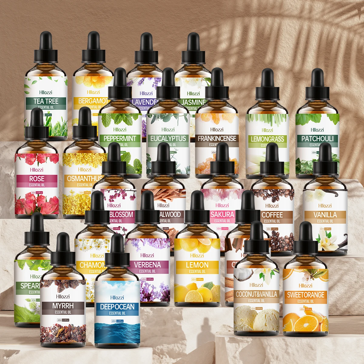 60ml Agarwood-Cedarwood-Vetiver-Pine Palm-Ocean-Sweet Tobacco-Black CastorAromatherapy Essential Oils Aromatherapy Essentia