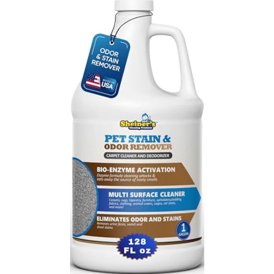 

Sheiner's Pet Urine Enzyme Cleaner and Pet Stain and Odor Remover, Advanced Enzymatic Cleaner Solution for Carpets, Rugs, Uphol