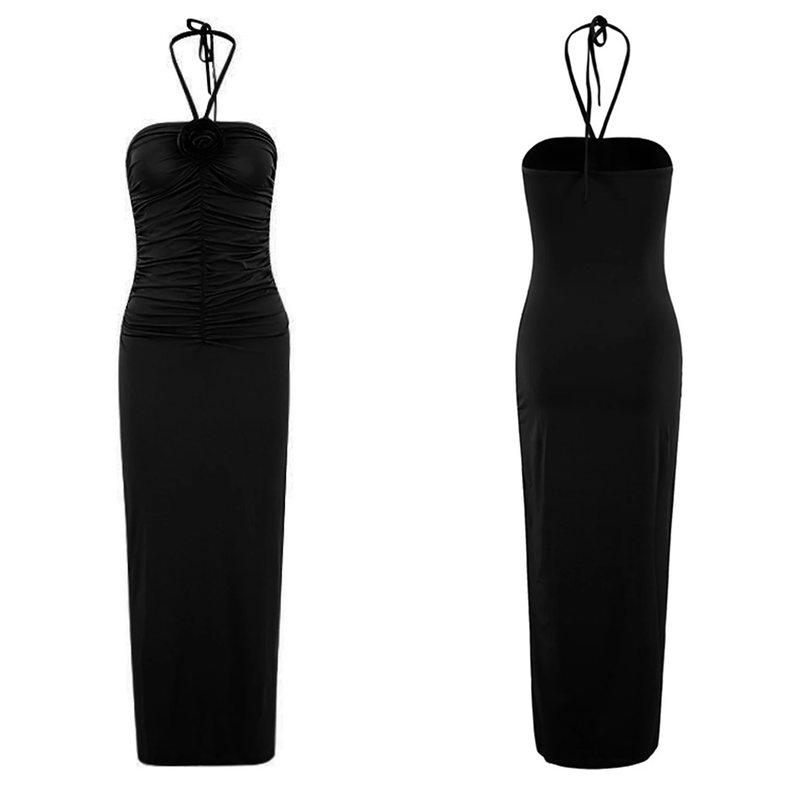 امرأة عارية الذراعين فستان نحيل فيستدو دي فييستا مثير سيدة الجلباب الزفاف مأدبة مساء ثوب كوكتيل فساتين لحضور الحفلات الموسيقية الرسن