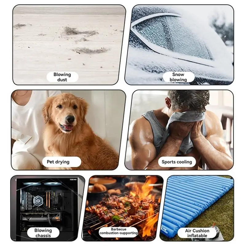 A76K 2X مروحة تربو قوية عالية السرعة توربينات الرياح منفاخ 130000 دورة في الدقيقة 3 قابل للتعديل سرعة منفضة الهواء للوحة مفاتيح كمبيوتر السيارة