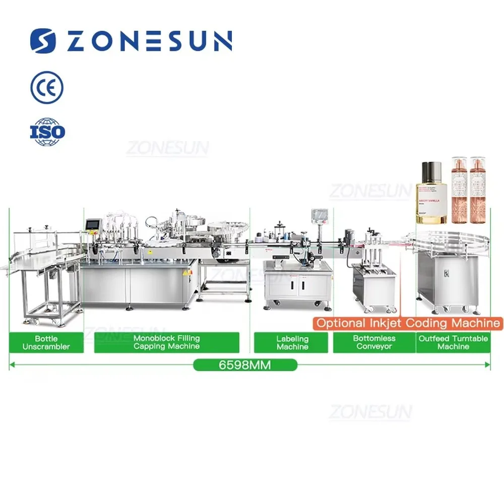 Automatic Liquid Filling Capping Labeling Machine Servo Piston Pump Quantitative Cosmetic Spray Bottle Production Line