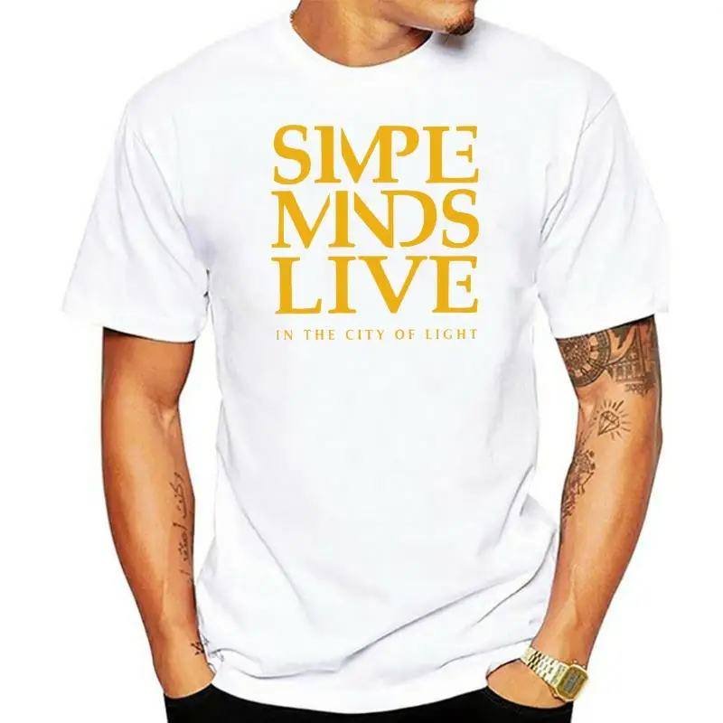 New SIMPLE MINDS Live in The City of Light White T-Shirt Size S M L XL 2XL 3XL