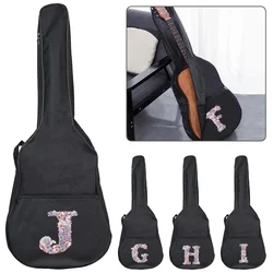 Guitar Bag 31-41 Inch Guitar Case Printing Rose Flower Series Classic Acoustic Guitar Cover Waterproof Backpack Oxford Fabric