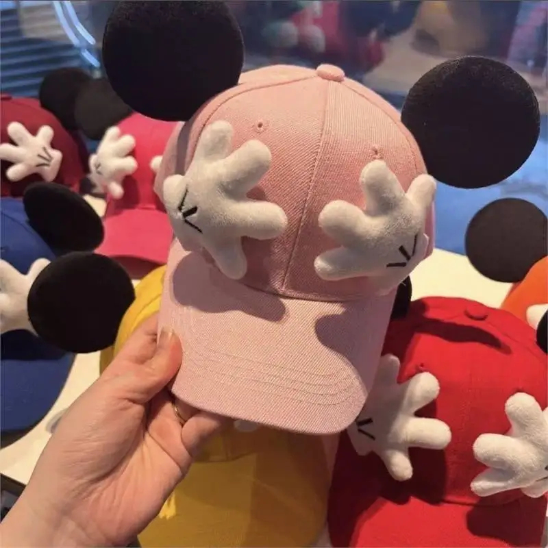 Cute Cartoon Mouse Ears Baseball Cap Girls Outdoor Fashion Duckbill Hat Y2K Hip Hop Sunscreen Sunshade Trendy Caps Women