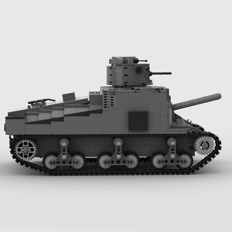 WWii-軍用車両ブロック,モデルww2,m3 lee i,us,中型タンクレンガ,moc,軍隊,攻撃,moc,ユニーク