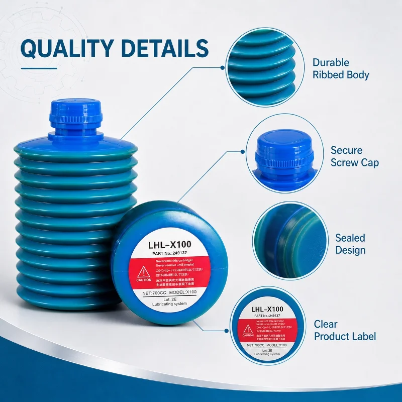 LUBE LHL-X100-7 249137 Grease Cartridge for CNC Machine Centralized Lubrication Guide Rail Ball Screw 700CC